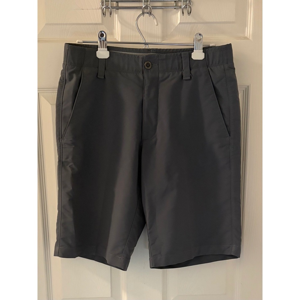 Under Armour HeatGear Golf Shorts Mens 32 Gray Loose Fit Performance